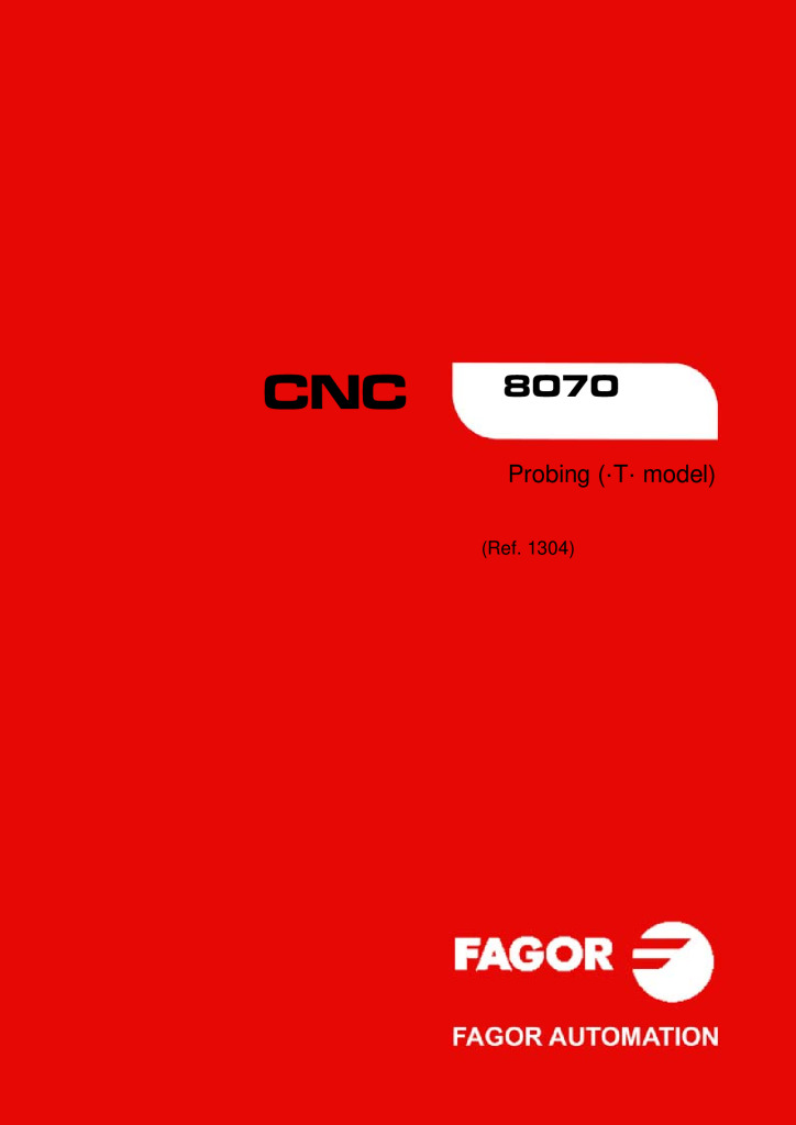CNC 8070. Probing (·T· model)