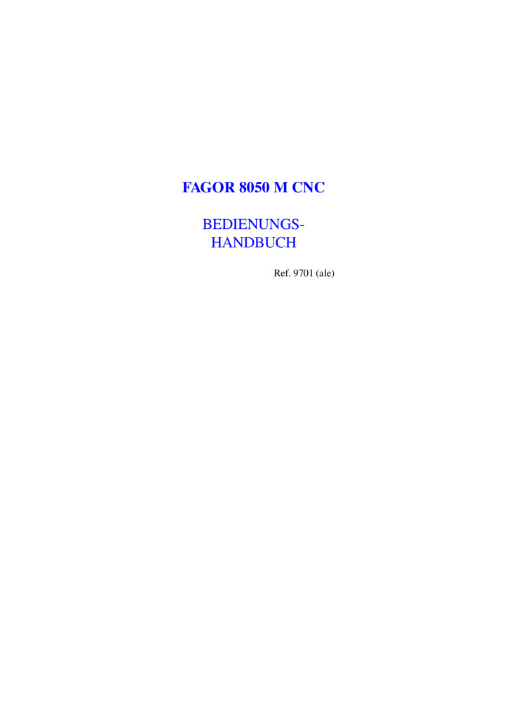 CNC 8050 M USER