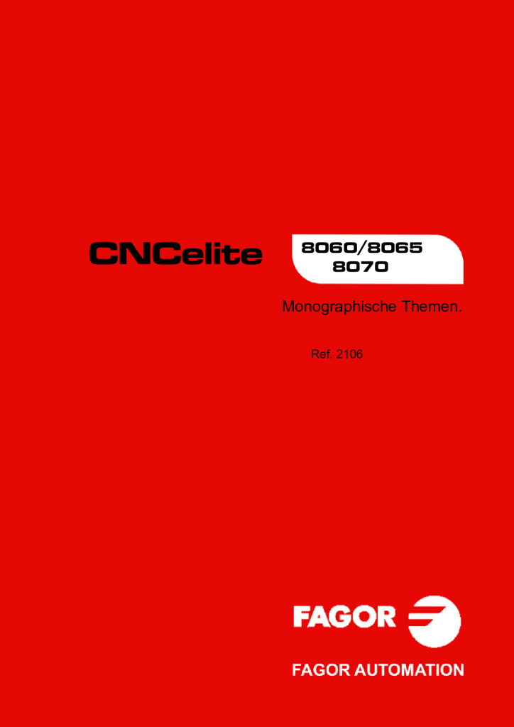 CNCelite 8060/8065/8070 Monographic subjects.