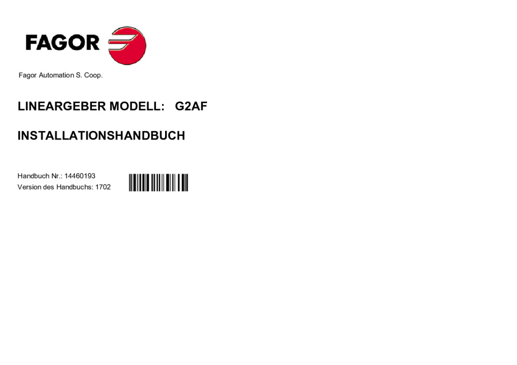 G2 model absolute linear encoder – Fanuc protocol