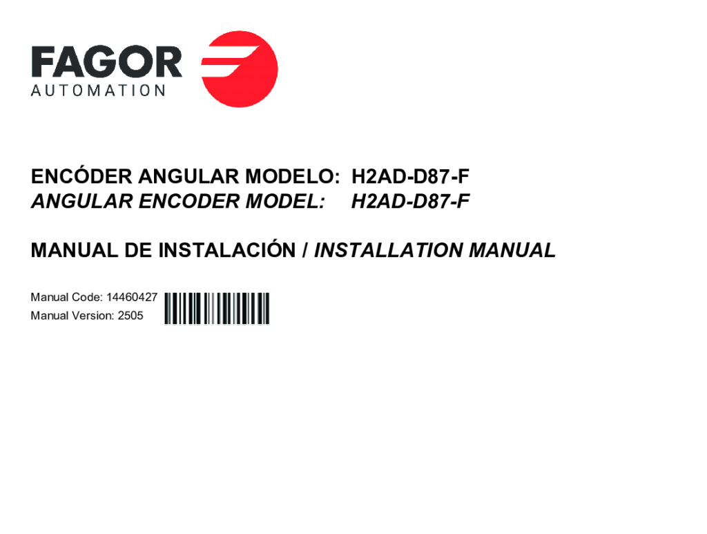 H2-D87-F absolute angular encoder –  FeeDat (Fagor) protocol