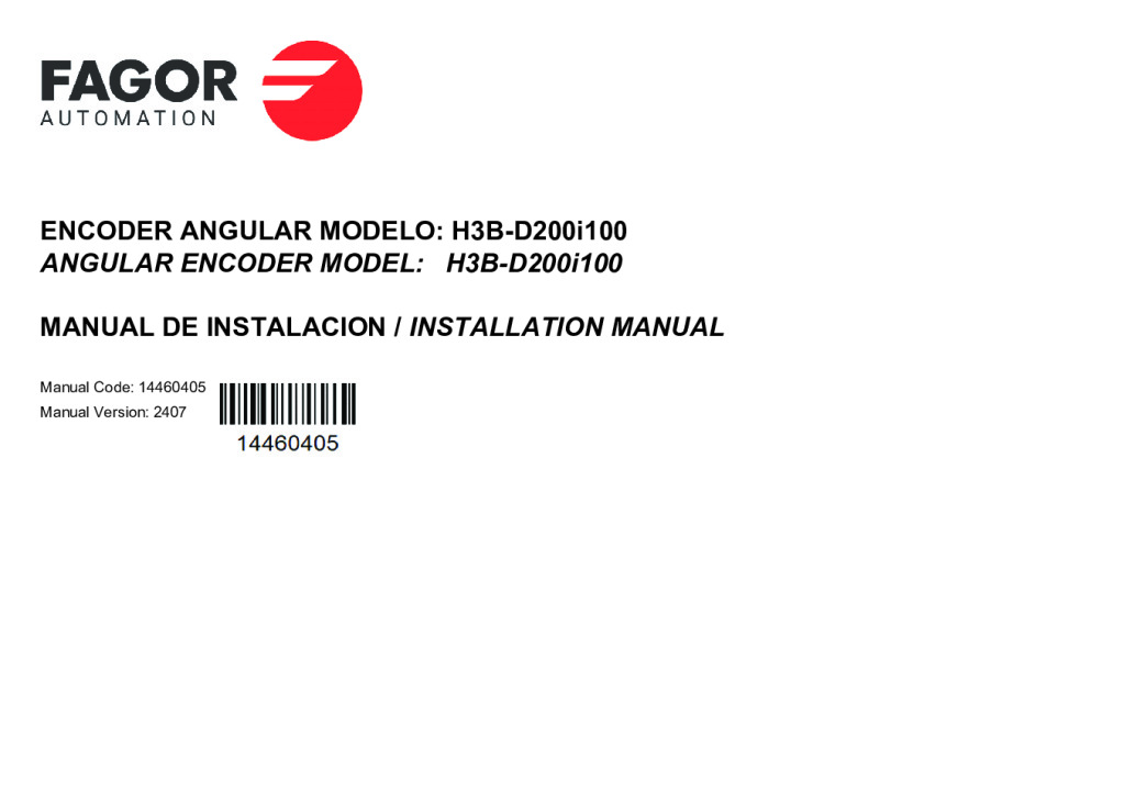 H3-D200i100 absolute angular encoder – SSI (Fagor) protocol