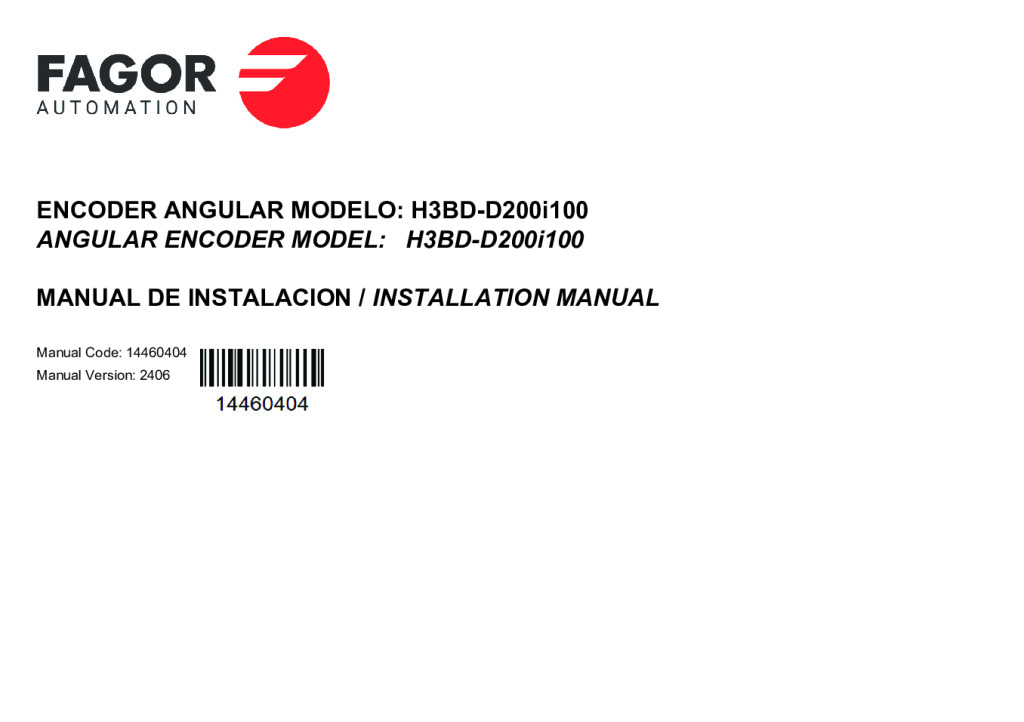 H3-D200i100 absolute angular encoder – FeeDat (Fagor) protocol