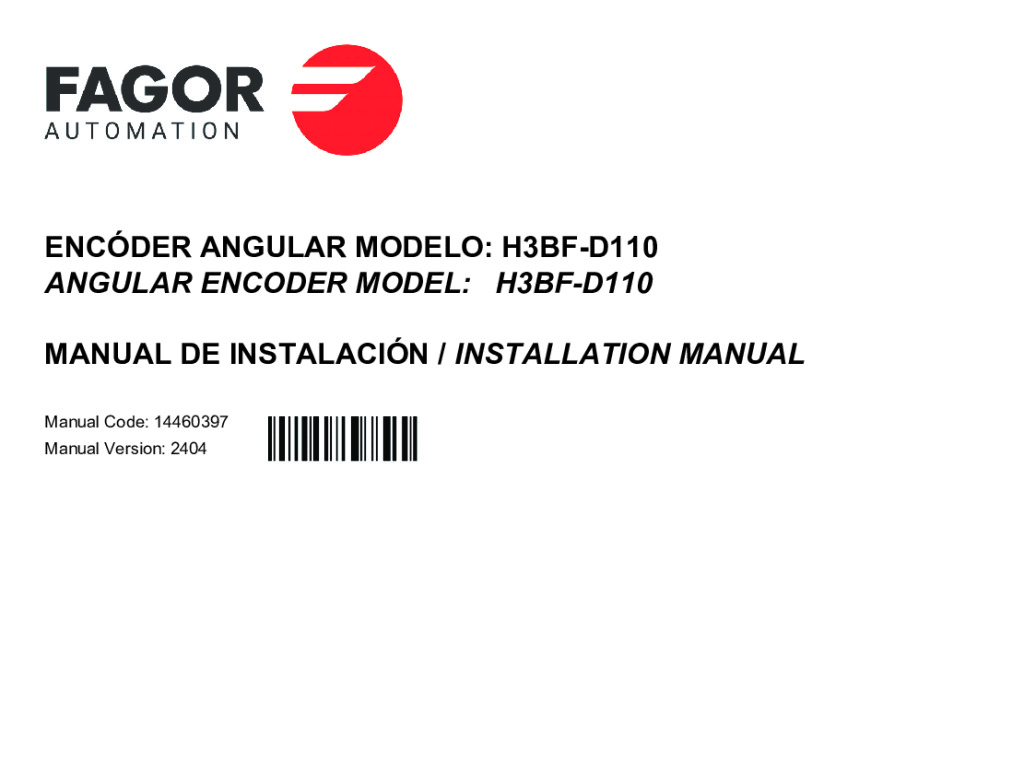 H3-D110 absolute angular encoder – FeeDat (Fagor) protocol