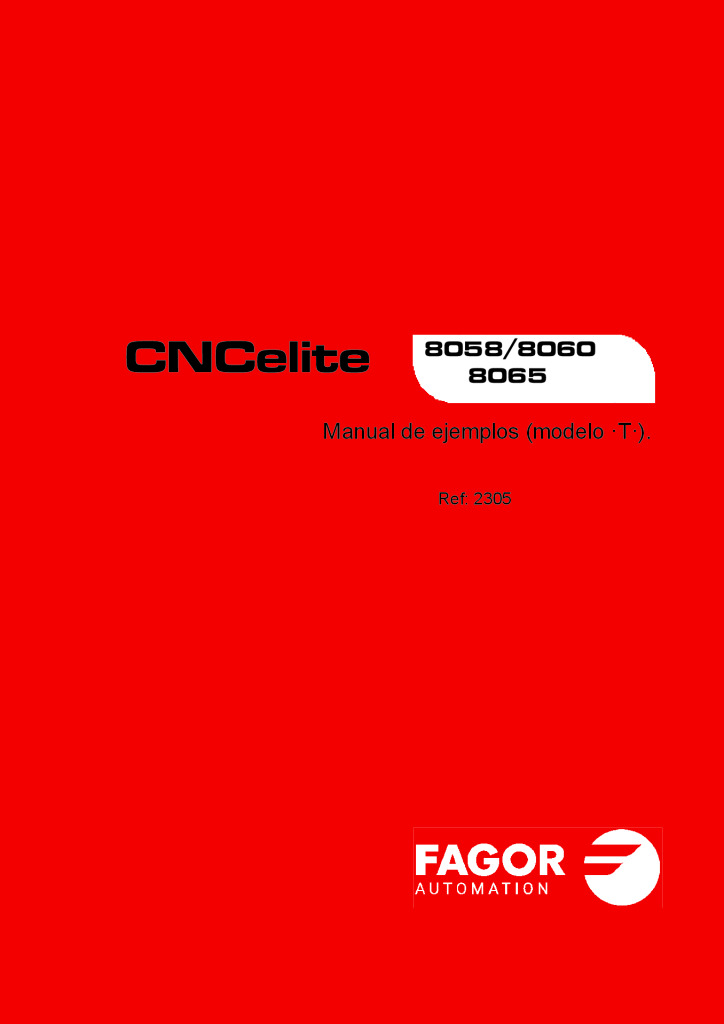 CNCelite 8058/8060/8065 Examples manual (ꞏTꞏ model)