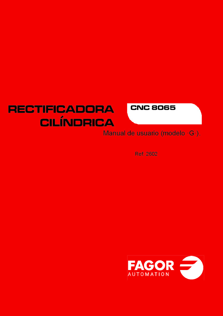 CNCelite 8065 Cylindrical grinder manual (·G· model)