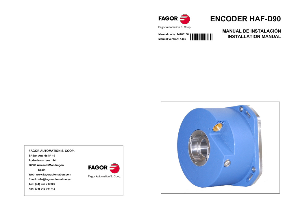 H-D90 absolute angular encoder – Fanuc protocol