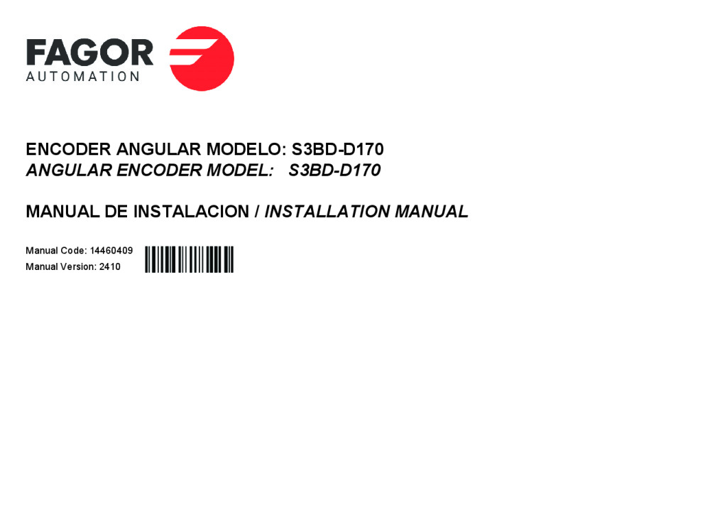 S3-D170 absolute angular encoder – FeeDat (Fagor) protocol