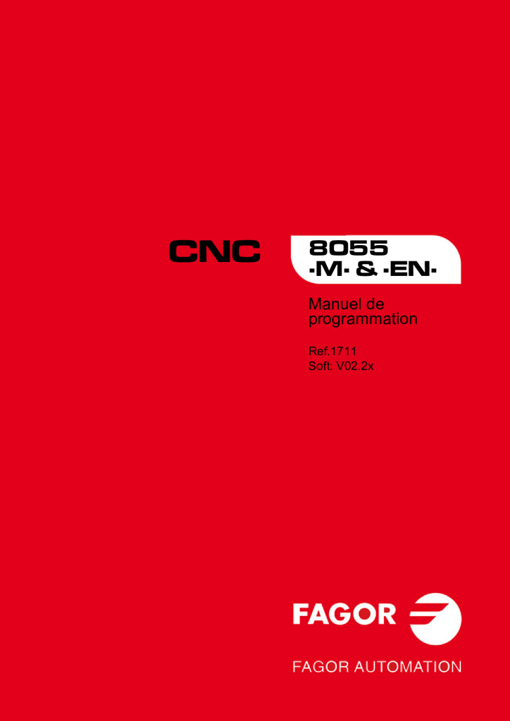 Couverture: CNC 8055 M Programming Manual