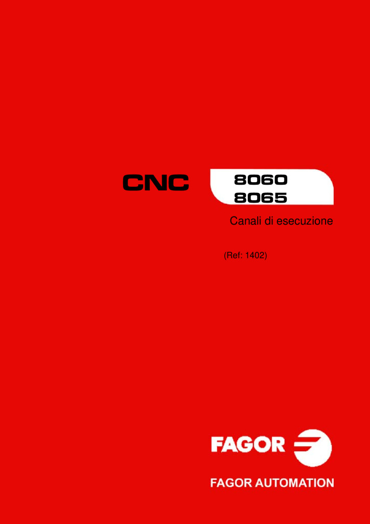 CNC 8060/8065 Execution channels.