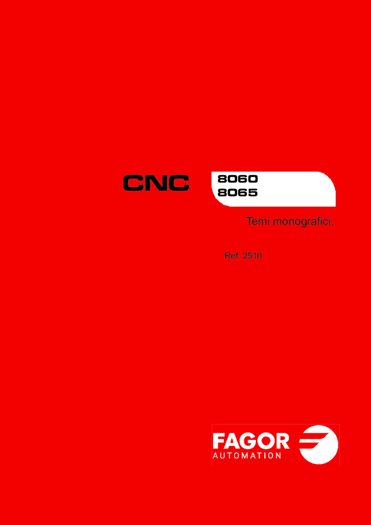 CNC 8060/8065 Monographic subjects.